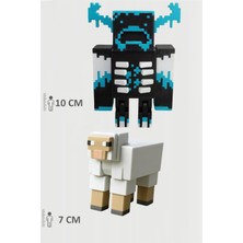 Minecraft Warden ve Beyaz Koyun Sheep Set Hareketli Eklemli Figür