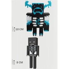 Minecraft Warden ve Siyah Skeleton Set Hareketli Eklemli Figür