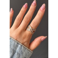 H&E Design Kadın Taşlı Premium Kararmaz Ayarlanabilir Yüzük