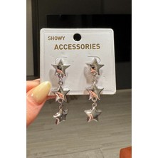 H&E Design Kadın Gold Sallantılı Yıldız Küpe