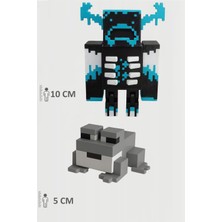 Minecraft Warden ve Gri Kurbağa Frog Set Hareketli Eklemli Figür