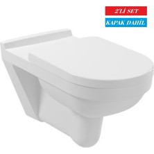 Serel Bedensel Engelli Asma Klozet (3045) + Beta Yavaş Kapanan Kapak 2'li Set