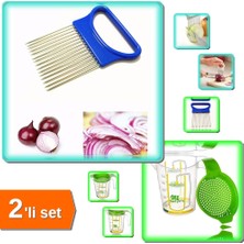 Hereveoyuncak Kolay Kesim Dilimleme Aparatı + Kızartma Yağı Süzgeci 500ML - Kullanışlı 2li Set A0X5H7