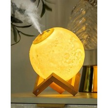 Ay Lambası Hava Nemlendirici – USB Şarjlı LED Işıklı Moon Lamp Humidifier | Aromaterapi Buhar Difüzör