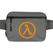 Zepplin Giyim Half Life Logo Bel Çantası Fermuarlı Gri Renk