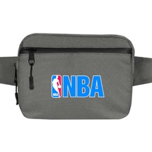 Zepplin Giyim Nba Logo Bel Çantası Fermuarlı Gri Renk