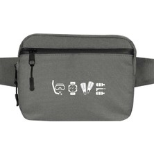 Zepplin Giyim Dalgıç Diver Tools Bel Çantası Fermuarlı Gri Renk