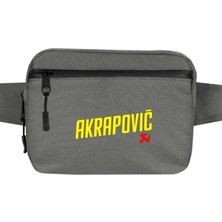 Zepplin Giyim Akrapovic Logo Bel Çantası Fermuarlı Gri Renk