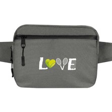 Zepplin Giyim Tennis Love Bel Çantası Fermuarlı Gri Renk