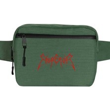 Zepplin Giyim Emperor Logo Red Bel Çantası Fermuarlı Yeşil Renk