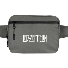 Zepplin Giyim LED Zeppelin Logo Bel Çantası Fermuarlı Gri Renk