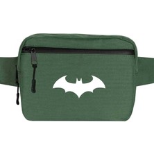 Zepplin Giyim Batmn Arkham 3D Bel Çantası Fermuarlı Yeşil Renk