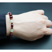 Siyah İnci Oltutaşı Damla Kehribar Kadın Bileklik SB00049