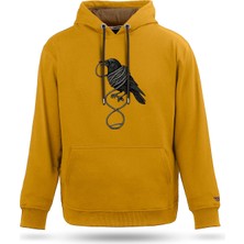 Tarrzzcom The Crow Tasarım Kapşonlu Sweatshirt