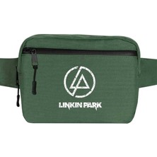 Zepplin Giyim Linkin Park Logo Bel Çantası Fermuarlı Yeşil Renk