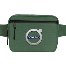 Zepplin Giyim Volvo Logo Bel Çantası Fermuarlı Yeşil Renk