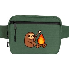 Zepplin Giyim Camp Cute Bel Çantası Fermuarlı Yeşil Renk