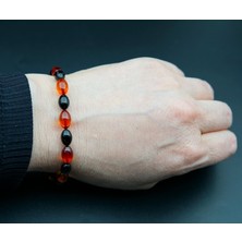 Siyah İnci Oltutaşı Oltu Taşı ve Kehribar Kadın Bileklik SB00050