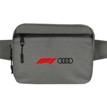 Zepplin Giyim F1 Audi Logo Bel Çantası Fermuarlı Gri Renk