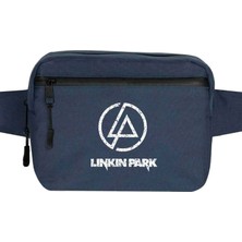 Zepplin Giyim Linkin Park Logo Bel Çantası Fermuarlı Lacivert Renk