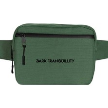 Zepplin Giyim Dark Tranquillity Logo Bel Çantası Fermuarlı Yeşil Renk