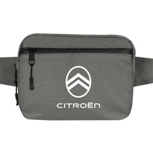 Zepplin Giyim Citroen Text Logo Bel Çantası Fermuarlı Gri Renk