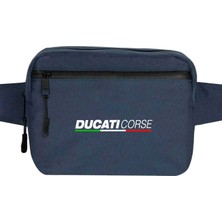 Zepplin Giyim Ducati Corse Text Bel Çantası Fermuarlı Lacivert Renk