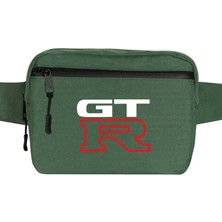 Zepplin Giyim Nissan Gtr Logo Bel Çantası Fermuarlı Yeşil Renk