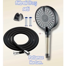 Truva Kireç Önleyici Duş Seti (Patlamaz Uzun Ömürlü Hortumlu)