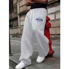 Amor Man Büyük Beden Özel Tasarım California Baskılı %100 Pamuk Kışlık Bol Paça Hip Hop  Erkek Eşofman Altı