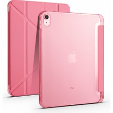 Five-E Apple iPad 11. Nesil (A16) 11 Inc (2025) Yatay ve Dikey Standlı Antişok Köşe Korumalı Kalemlikli Origami Slikon Kılıf