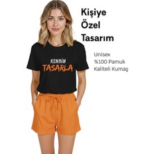 Color Luxe Kişiye Özel Baskı (Kendin Tasarla) Baskılı %100 Pamuk Rahat Kesim T-Shirt