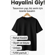 Color Luxe Kişiye Özel Rahat Kesim Unisex T-Shirt %100 Pamuk (Kendin Tasarla)
