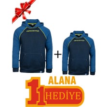 Fenerbahçe Orijinal Lacivert Kapüşonlu Sweat 1 Alana 1 Hediye