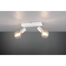 Riolight Modern1 Beyaz1 2XE27 Mafsallı Hareketli1 Başlık(Glop Ampul Hariç) Metal Spot Avize
