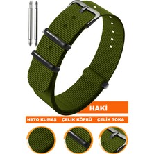  18mm-20mm-22mm-24mm saatlerle uyumlu nato kumaş tekstil saat kordonu kayışı n32nyl1b-yh
