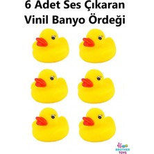 Brother Toys 6 Adet Ses Çıkaran Vinil Ördek Banyo Oyuncağı Sevimli Ördekler 5 Cm.