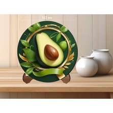 Altınuç Art Design Ahşap Masaüstü Uv Baskılı Avokado Tropikal Temalı Dekoratif Tablo V19