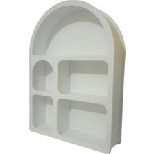 s.tkoleksiyonhobiantika Mdf Boyalı Dekoratif Kahve Köşesi Rafı - Duvara Monte Edilebilir - Çok Amaçlı Raf