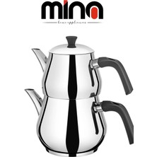 Mina Damla Mini Paslanmaz Çelik Çaydanlık Takımı 0.60L – 1.00L