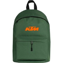 Zepplin Giyim Ktm Motocycle Orange Logo Sırt Çantası Yeşil Renk