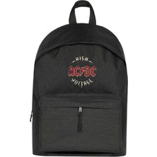 Zepplin Giyim Ac Dc Vintage Sırt Çantası Siyah Renk