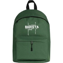 Zepplin Giyim Barista Modern Tasarım Sırt Çantası Yeşil Renk