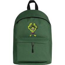 Zepplin Giyim Hulk Cartoon Sırt Çantası Yeşil Renk