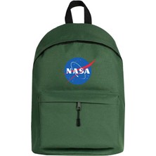 Zepplin Giyim Nasa Logo Sırt Çantası Yeşil Renk
