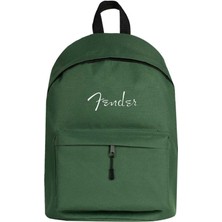 Zepplin Giyim Fender Logo Sırt Çantası Yeşil Renk