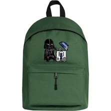 Zepplin Giyim Darth Vader R2D2 Trashcan Sırt Çantası Yeşil Renk