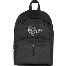 Zepplin Giyim Opeth Logo White Sırt Çantası Siyah Renk