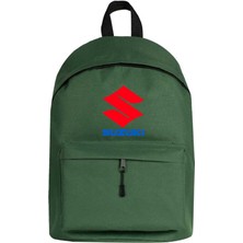 Zepplin Giyim Suzuki Logo Text Sırt Çantası Yeşil Renk