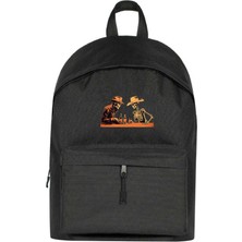 Zepplin Giyim Skelton Cowboy Bar Sırt Çantası Siyah Renk